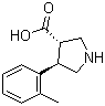 structure of CAS# 1047651-73-9, (3S,4R)-4-o-Tolylpyrrolidine-3-carboxylic acid