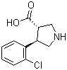 CAS # 1047651-79-5, (3S,4R)-4-(2-Chlorophenyl)pyrrolidine-3-carboxylic acid