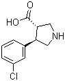 CAS # 1047651-80-8, (3S,4R)-4-(3-Chlorophenyl)pyrrolidine-3-carboxylic acid