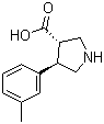 CAS 登录号：1049727-99-2, (3S,4R)-4-间甲苯基吡咯烷-3-羧酸