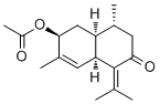 CAS # 104975-02-2, 3-Acetoxy-4,7(11)-cadinadien-8-one, (4R,4aS,6S,8aR)-6-(Acetyloxy)-3,4,4a,5,6,8a-hexahydro-4,7-dimethyl-1-(1-methylethylidene)-2(1H)-naphthalenone