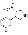CAS # 1049975-95-2, (3S,4R)-4-(3-Fluorophenyl)pyrrolidine-3-carboxylic acid
