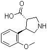 CAS # 1049978-81-5, (3S,4R)-4-(2-Methoxyphenyl)pyrrolidine-3-carboxylic acid