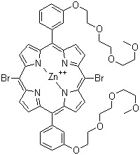 CAS # 1051971-72-2, Dibromo zinc bis[3-[2-[2-(2-methoxyethoxy)ethoxy]ethoxy]phenyl]porphyrin