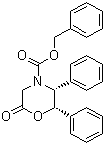 structure of CAS# 105228-46-4, (2S,3R)-N-苄氧羰基-2,3-二苯基吗啉-6-酮