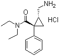 structure of CAS# 105310-47-2, (E)-2-(氨基甲基)-N,N-二乙基-1-苯基环丙甲酰胺盐酸盐
