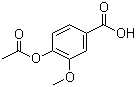 structure of CAS# 10543-12-1, 4-乙酰氧基-3-甲氧基苯甲酸