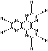 CAS # 105598-27-4, 2,3,6,7,10,11-Hexacyano-1,4,5,8,9,12-hexaazatriphenylene, Dipyrazino[2,3-f:2',3'-h]quinoxaline-2,3,6,7,10,11-hexacarbonitrile, HAT-CN