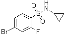 structure of CAS# 1055995-89-5, 4-溴-N-环丙基-2-氟苯磺酰胺