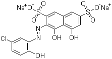 CAS # 1058-92-0, Mordant Blue 13, C.I. 16680, Eriochrome Blue SE, Plasmocorinth B, Disodium 3-(5-chloro-2-hydroxyphenylazo)-4,5-dihydroxynaphthalene-2,7-disulphonate
