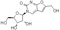 structure of CAS# 1058167-74-0, 6-(羟基甲基)-3-beta-D-呋喃核糖基呋喃并[2,3-d]嘧啶-2(3H)-酮
