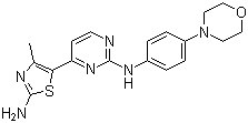 CAS # 1059105-22-4, 4-(2-Amino-4-methyl-5-thiazolyl)-N-[4-(4-morpholinyl)phenyl]-2-pyrimidinamine, CYC-116