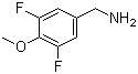 structure of CAS# 105969-16-2, 3,5-Difluoro-4-methoxybenzylamine