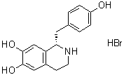 CAS # 105990-27-0, (S)-(-)-Norcoclaurine hydrobromide, (-)-Higenamine hydrobromide, (S)-(-)-Higenamine hydrobromide, (1S)-1,2,3,4-Tetrahydro-1-[(4-hydroxyphenyl)methyl]-6,7-isoquinolinediol hydrobromide (1:1)