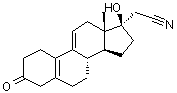 CAS # 106111-42-6, (17alpha)-17-Hydroxy-3-oxo-19-norpregna-5(10),9(11)-diene-21-nitrile