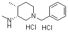 structure of CAS# 1062580-52-2, (3R,4R)-N,4-Dimethyl-1-(phenylmethyl)-3-piperidinamine hydrochloride