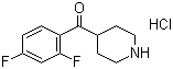 structure of CAS# 106266-04-0, 4-(2,4-二氟苯甲酰基)-哌啶盐酸盐