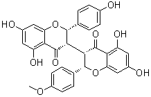 CAS # 106293-99-6, Sikokianin A, (+)-Sikokianin A, 4'-O-Demethylchamaejasmenin B, (2S,2'S,3S,3'S)-2,2',3,3'-Tetrahydro-5,5',7,7'-tetrahydroxy-2-(4-hydroxyphenyl)-2'-(4-methoxyphenyl)-[3,3'-bi-4H-1-benzopyran]-4,4'-dione