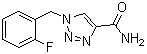 structure of CAS# 106308-41-2, 1-[(2-氟苯基)甲基]-1H-1,2,3-三唑-4-甲酰胺
