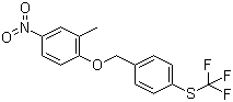 structure of CAS# 106310-21-8, 2-(4-三氟甲硫基苄氧基)-5-硝基甲苯