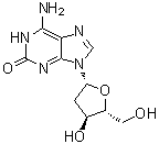 structure of CAS# 106449-56-3, 2'-脱氧异鸟苷