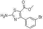 structure of CAS# 1065074-63-6, 2-氨基-4-(3-溴苯基)-5-噻唑羧酸甲酯