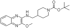 CAS # 1065485-11-1, 4-[[(3-Methoxy-2-quinoxalinyl)amino]methyl]-1-piperidinecarboxylic acid tert-butyl ester