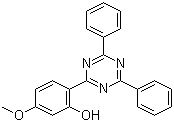 CAS # 106556-36-9, 2-(4,6-Diphenyl-1,3,5-triazin-2-yl)-5-(methyloxy)phenol, 2-(2-Hydroxy-4-methoxyphenyl)-4,6-diphenyl-1,3,5-triazine