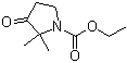 structure of CAS# 106556-66-5, 2,2-Dimethyl-3-oxo-1-pyrrolidinecarboxylic acid ethyl ester