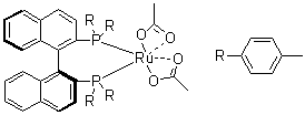 structure of CAS# 106681-15-6, 二乙酸[(1S)-[1,1'-联萘]-2,2'-二基双[二(4-甲基苯基)膦]]钌