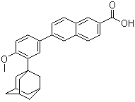 CAS # 106685-40-9, Adapalene, 6-[3-(1-Adamantyl)-4-methoxy-phenyl]naphthalene-2-carboxylic acid