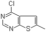 structure of CAS# 106691-21-8, 4-氯-6-甲基噻吩并[2,3-d]嘧啶