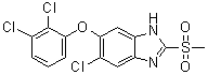 structure of CAS# 106791-37-1, Triclabendazole sulfone