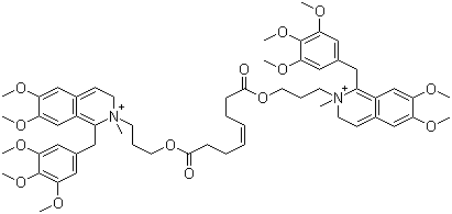 CAS 登录号：106791-40-6, 2,2'-[(1,8-二氧代-4-辛烯-1,8-二基)双(氧基-3,1-丙二基)]双[1,2,3,4-四氢-6,7-二甲氧基-2-甲基-1-[(3,4,5-三甲氧基苯基)甲基]异喹啉