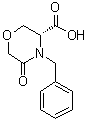structure of CAS# 106973-36-8, (3R)-4-苄基-5-氧代吗啉-3-羧酸