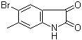 CAS # 106976-23-2, 5-Bromo-6-methylisatin, 5-Bromo-6-methyl-1H-indole-2,3-dione