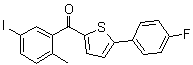 structure of CAS# 1071929-08-2, 2-(5-Iodo-2-Methylbenzoyl)-5-(4-fluorophenyl)thiophene
