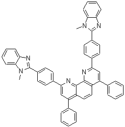 CAS # 1072346-26-9, 2,9-Bis[4-(1-methyl-1H-benzimidazol-2-yl)phenyl]-4,7-diphenyl-1,10-phenanthroline