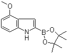 structure of CAS# 1072811-21-2, 4-甲氧基吲哚-2-硼酸频哪醇酯