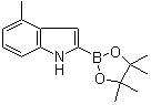 structure of CAS# 1072811-23-4, 4-Methylindole-2-boronic acid pinacol ester