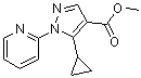 structure of CAS# 1072944-47-8, 5-环丙基-1-(2-吡啶基)-1H-吡唑-4-羧酸甲酯
