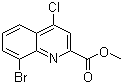 structure of CAS# 1072944-68-3, 8-溴-4-氯喹啉-2-甲酸甲酯
