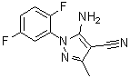 structure of CAS# 1072944-86-5, 5-Amino-1-(2,5-difluorophenyl)-3-methyl-1H-pyrazole-4-carbonitrile