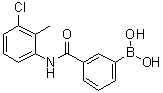 structure of CAS# 1072946-02-1, [3-[[(3-氯-2-甲基苯基)氨基]羰基]苯基]硼酸