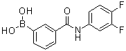 structure of CAS# 1072946-15-6, [3-[[(3,4-二氟苯基)氨基]羰基]苯基]硼酸