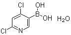 structure of CAS# 1072952-26-1, (4,6-Dichloro-3-pyridinyl)boronic acid hydrate (1:1)