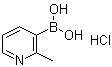 structure of CAS# 1072952-34-1, (2-Methyl-3-pyridinyl)boronic acid hydrochloride (1:1)