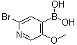 structure of CAS# 1072952-48-7, 2-溴-5-甲氧基吡啶-4-硼酸