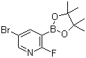 structure of CAS# 1073353-50-0, 5-溴-2-氟吡啶-3-硼酸频哪醇酯