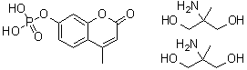 structure of CAS# 107475-10-5, 2-氨基-2-甲基-1,3-丙二醇与4-甲基-7-(磷酰氧基)-2H-1-苯并吡喃-2-酮的化合物(2:1)